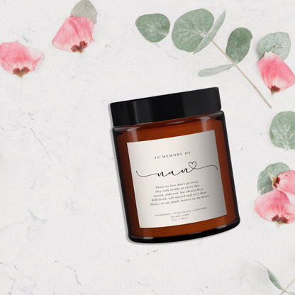In memory of Nan Candle, Nanna, Granny, Gran, Memorial candle, Remembrance candle,Bereavement,Pure essential oil soy wax candle