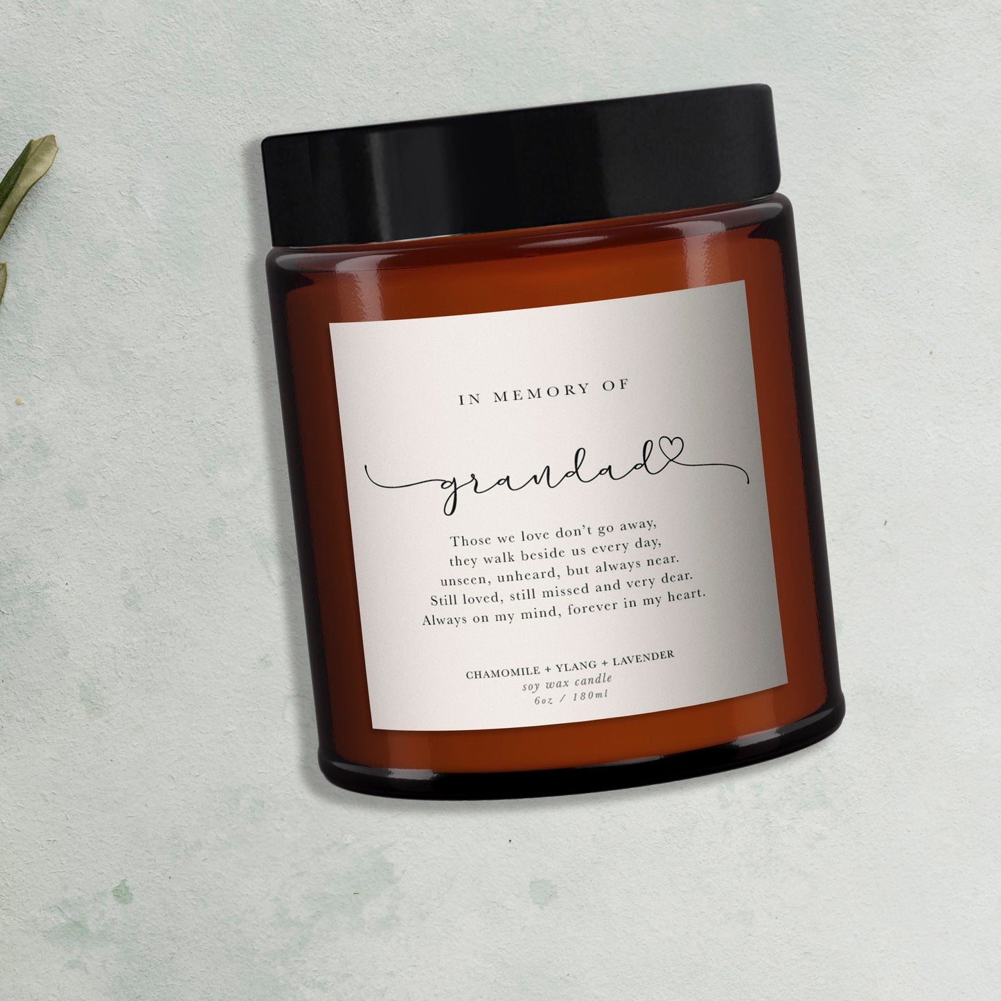 In memory of Grandad Candle, Memorial candle, Remembrance candle,Bereavement,Pure essential oil soy wax candle