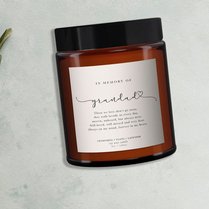 In memory of Grandad Candle, Memorial candle, Remembrance candle,Bereavement,Pure essential oil soy wax candle