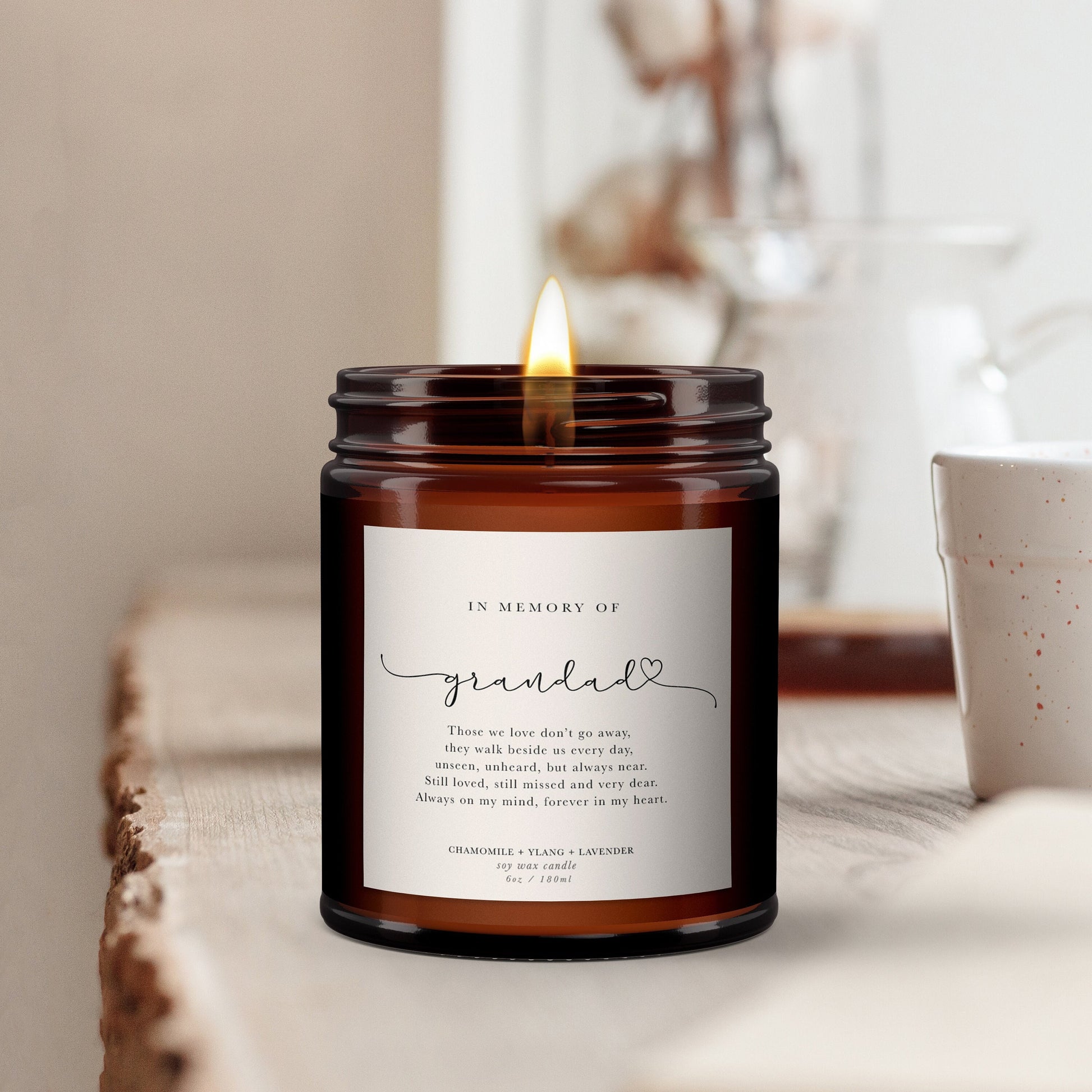 In memory of Grandad Candle, Memorial candle, Remembrance candle,Bereavement,Pure essential oil soy wax candle