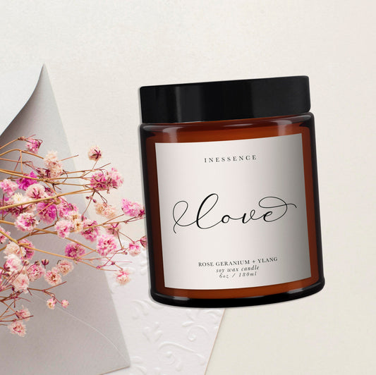 Love aromatherapy candle, 100% natural, thoughtful gift, send love, thoughtful gift, hope gift, comforting gift, gift for friend