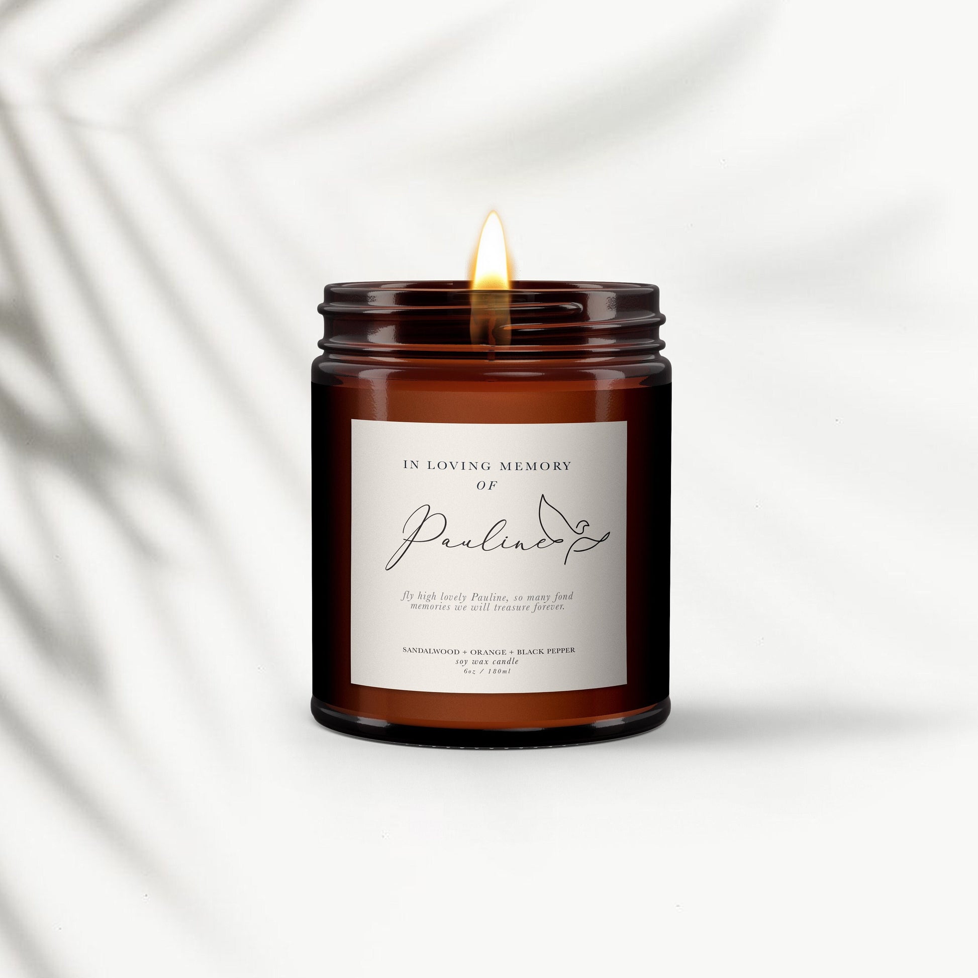 In Loving Memory Personalised Candle, Remembrance candle, Sympathy, Bereavement, Condolences, Pure essential oil, Husband,Wife,Sister,friend