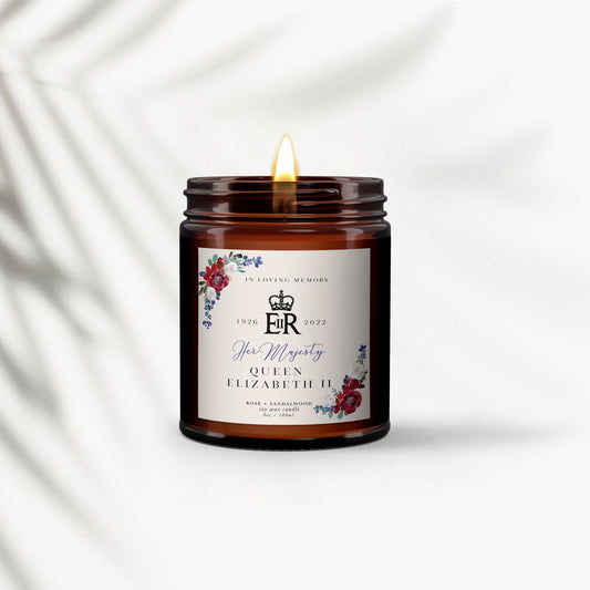 Queen Elizabeth ll Remembrance Candle, Limited Edition, Queen Remembrance Candle, Her Majesty Remembrance Candle