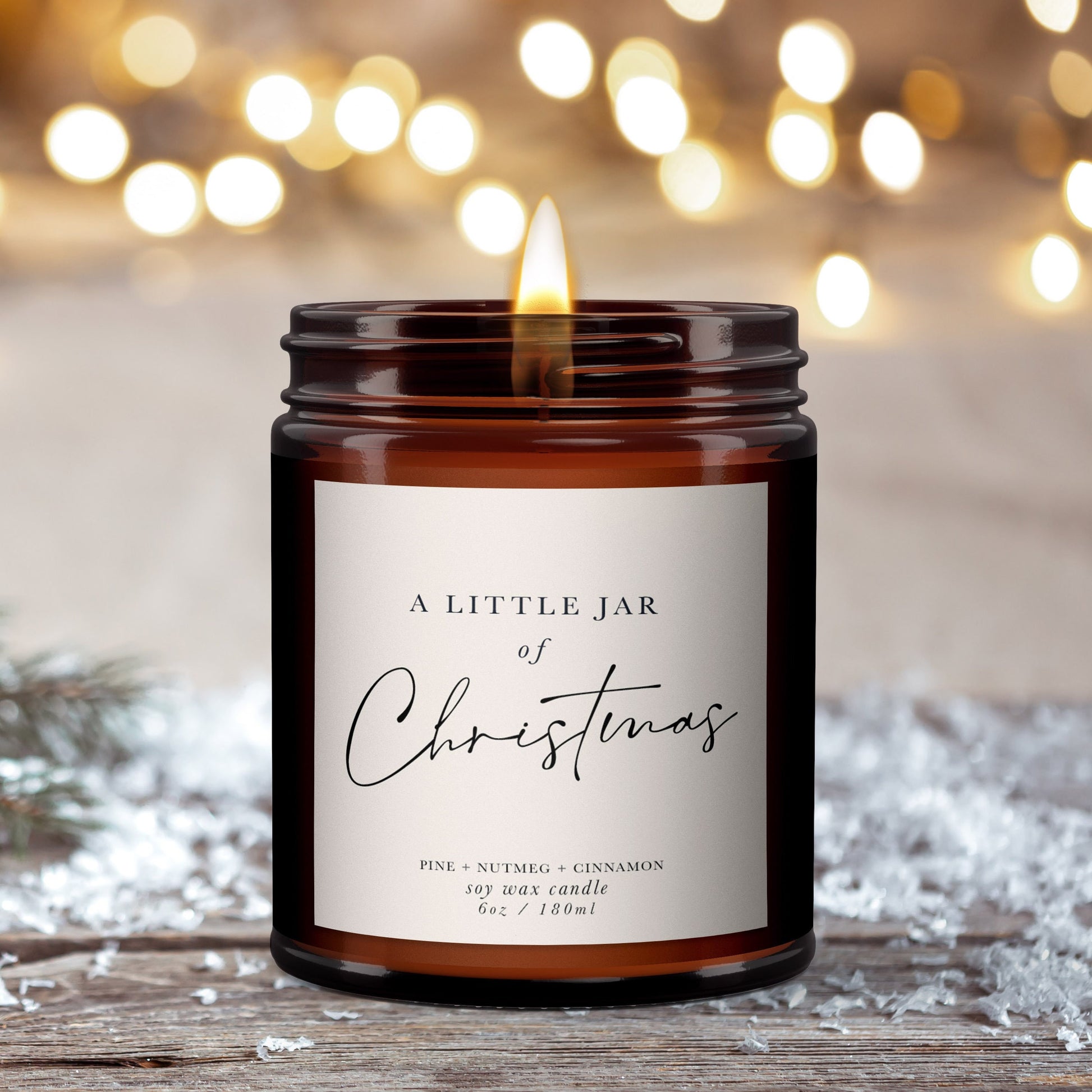 Christmas Pure Essential Oil Aromatherapy Candles - Minimal Decor,Little Jar of Christmas,Christmas Candle,Well-being,Natural,Soy Wax Candle