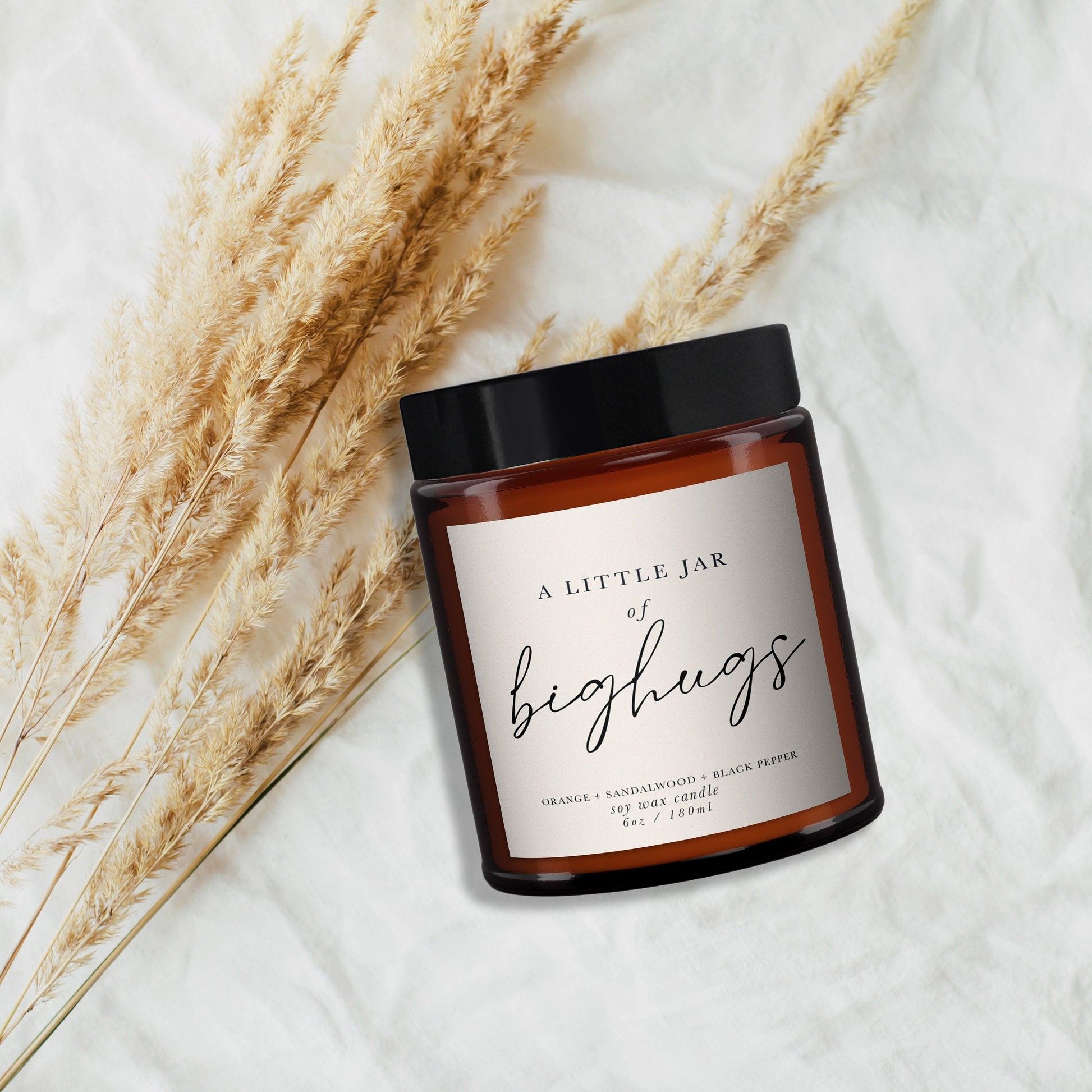 Big Hugs Pure Essential Oil Aromatherapy Candles - Little Jar of Big Hugs, Thoughtful Candle,Well-being,All Natural,Non-Toxic,Soy Wax Candle
