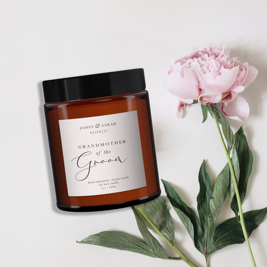Grandmother of the Groom Personalised Candle Gift, Pure Essential Oil Candle,Grandmother of the Groom Gift,Gift for Grandmother of the Groom