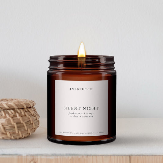 Frankincense + Clove + Cinnamon + Orange Aromatherapy Candle, Christmas Candle, Pure Essential Oil, Soy Wax, Candle, Winter Candle