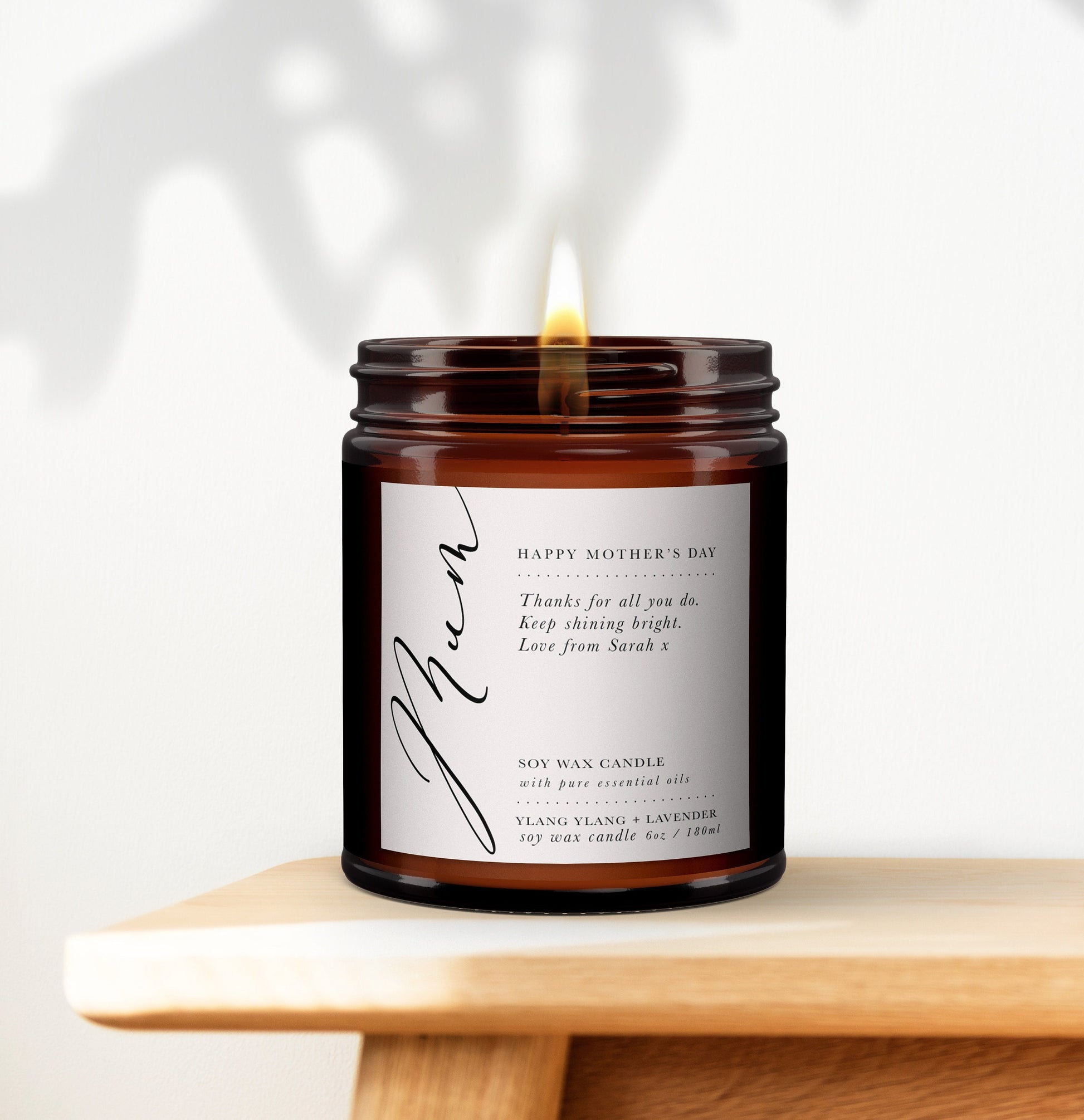 Mother's Day Personalised Aromatherapy Candle Gift, Gift for Mummy, Mother's Day present, Mum Birthday, Essential oil candle