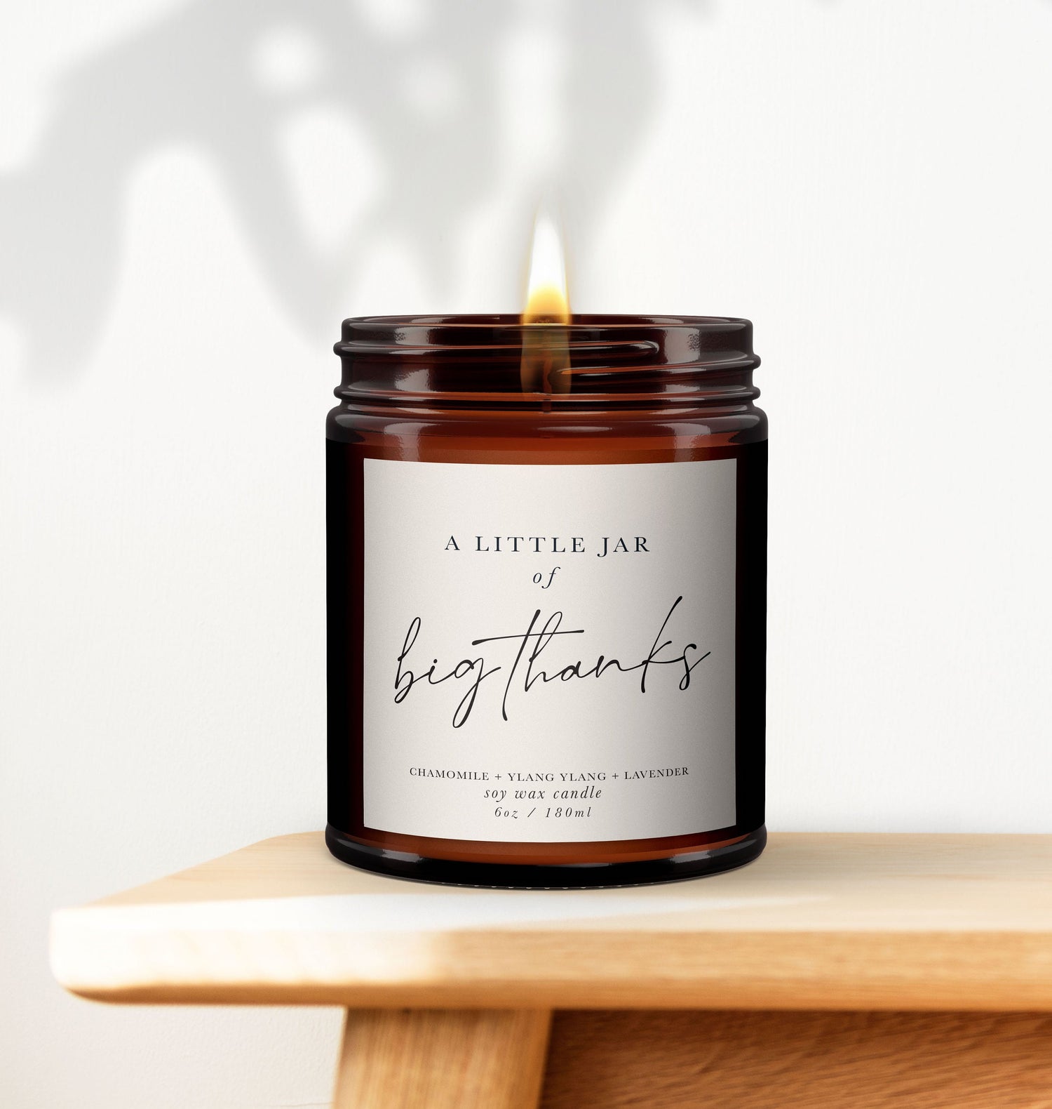 Big Thanks Aromatherapy Candle Gift, personalised candle, thank you gift, pure essential oil soy wax candle, little jar of, special gift