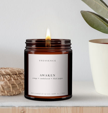Orange,blackpepper,sandalwood,Pure Essential Oil Soy Wax Candle,pure essential oil candle,soy wax candle,non toxic,therapeutic,
