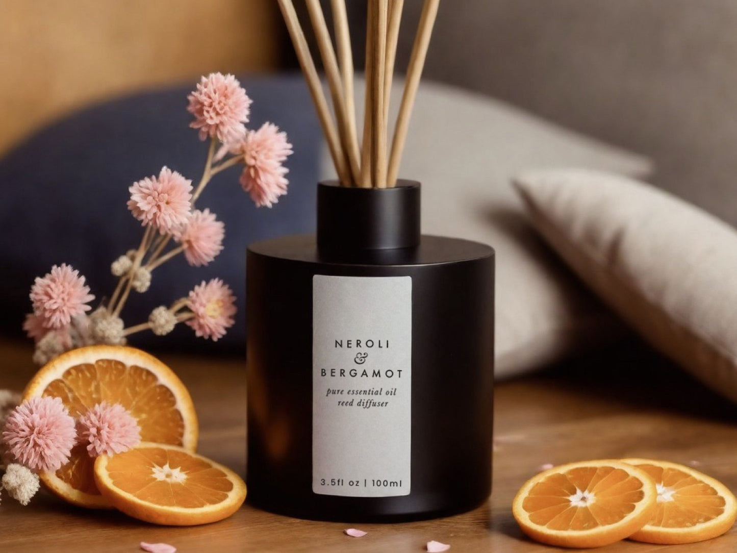 Happiness Pure Essential Oil Aromatherapy Candles - Minimal Decor, Little Jar of Happiness, Mood Boosting, Well-being Soy Wax Candle