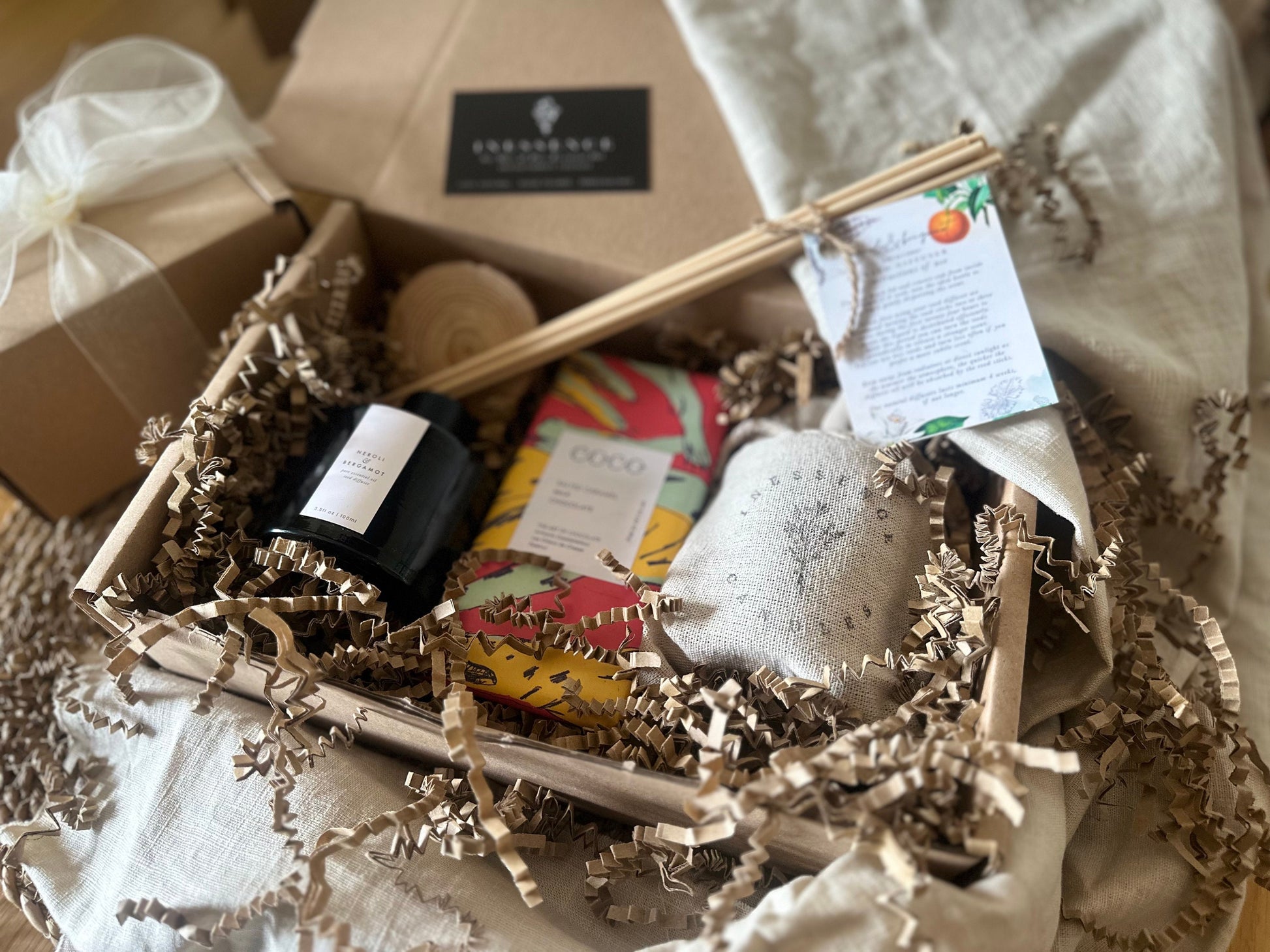 Aromatherapy Giftset with Personalised Candle of choice, Reed Diffuser, Coaster, Chocolate, Mothers Day, Birthday, Gift set, All Natural