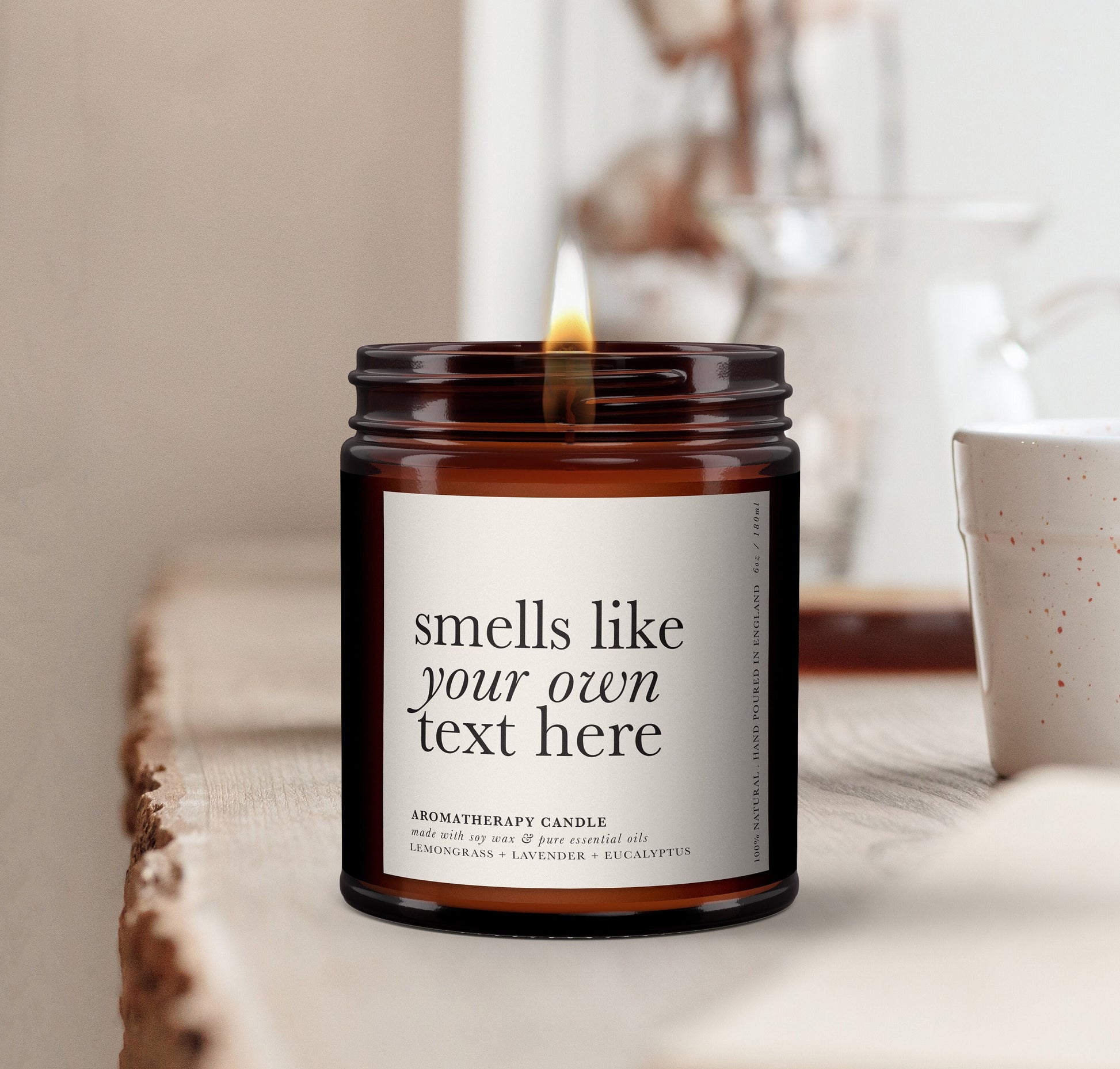 smells like personalised candle gift