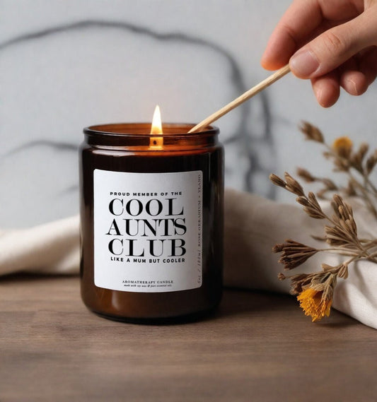 Gift for Auntie, Aunt Birthday Gift, Cool Auntie, Pure essential oil soy wax candle, Auntie Gift from Kids