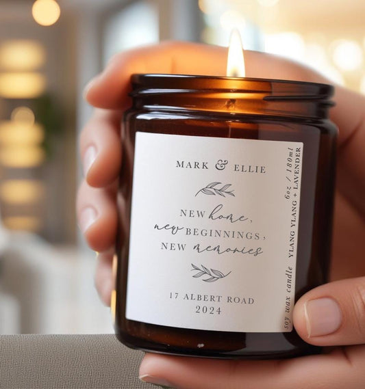 Personalised New Home Candle Gift, Best friend New Home Gift, New home gifts for couple, House warming gifts, Moving gift