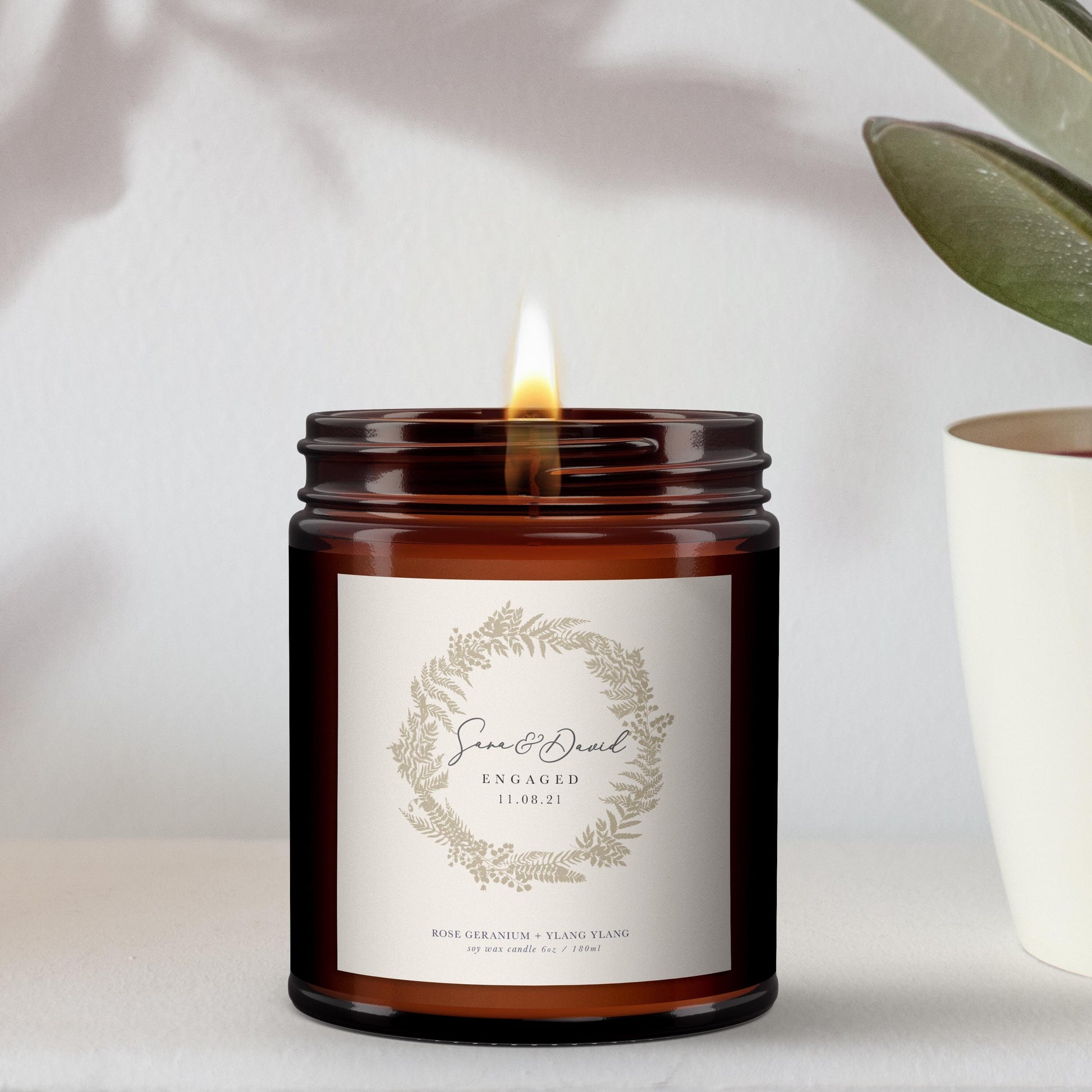 engagement candle gift