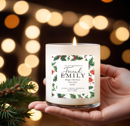 friend Christmas candle gift