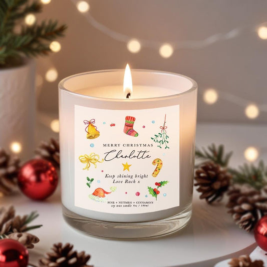 personalised christmas candle gift