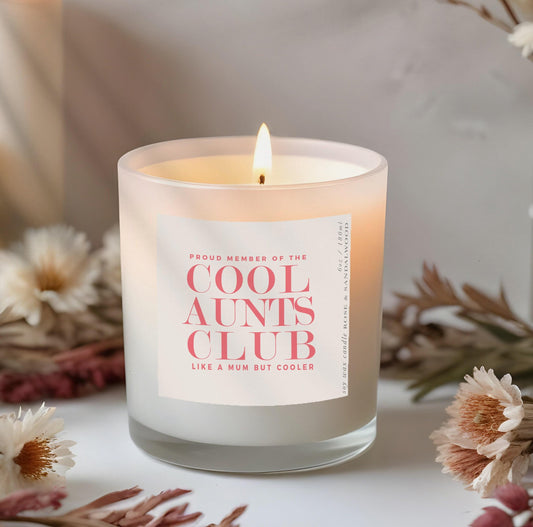 Aunt Candle Gift, Gift for Auntie, Aunt Birthday Gift, Cool Auntie, Pure essential oil soy wax candle, Aromatherapy Gift