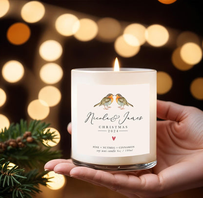 Christmas Gift For Couple, Personalised Christmas Gifts, Gift for friends, Christmas Scented Essential Oil Soy Wax Aromatherapy Candle