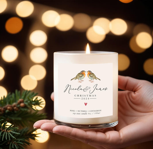 Christmas Gift For Couple, Personalised Christmas Gifts, Gift for friends, Christmas Scented Essential Oil Soy Wax Aromatherapy Candle