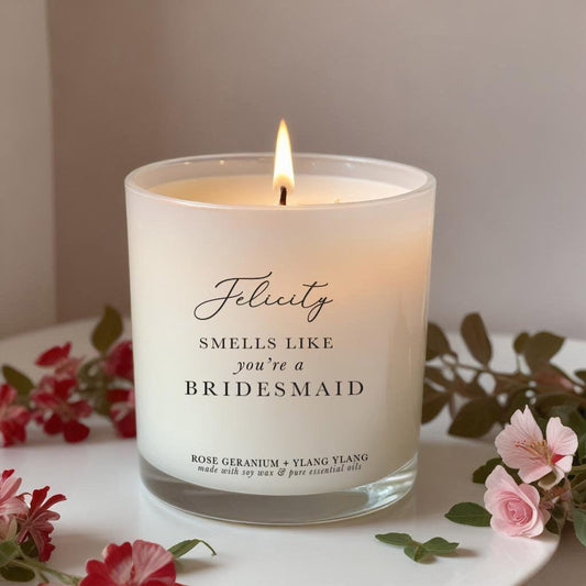 gift for bridesmaid candle