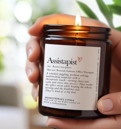 Gift for PA, Personal Assistant Gift, Assistant Birthday Christmas gift, Aromatherapy Candle, Receptionist, Coworker gift, Special Thank you