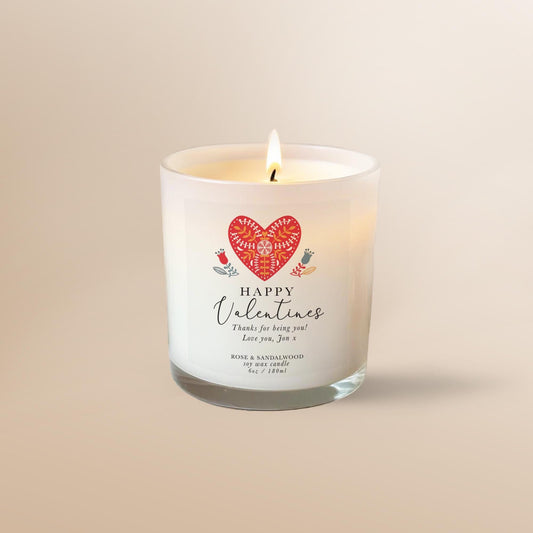 Valentines candle gift for Girlfriend, Husband, Wife, 100% natural, Aromatherapy Candle,  Valentines Day Gift for her