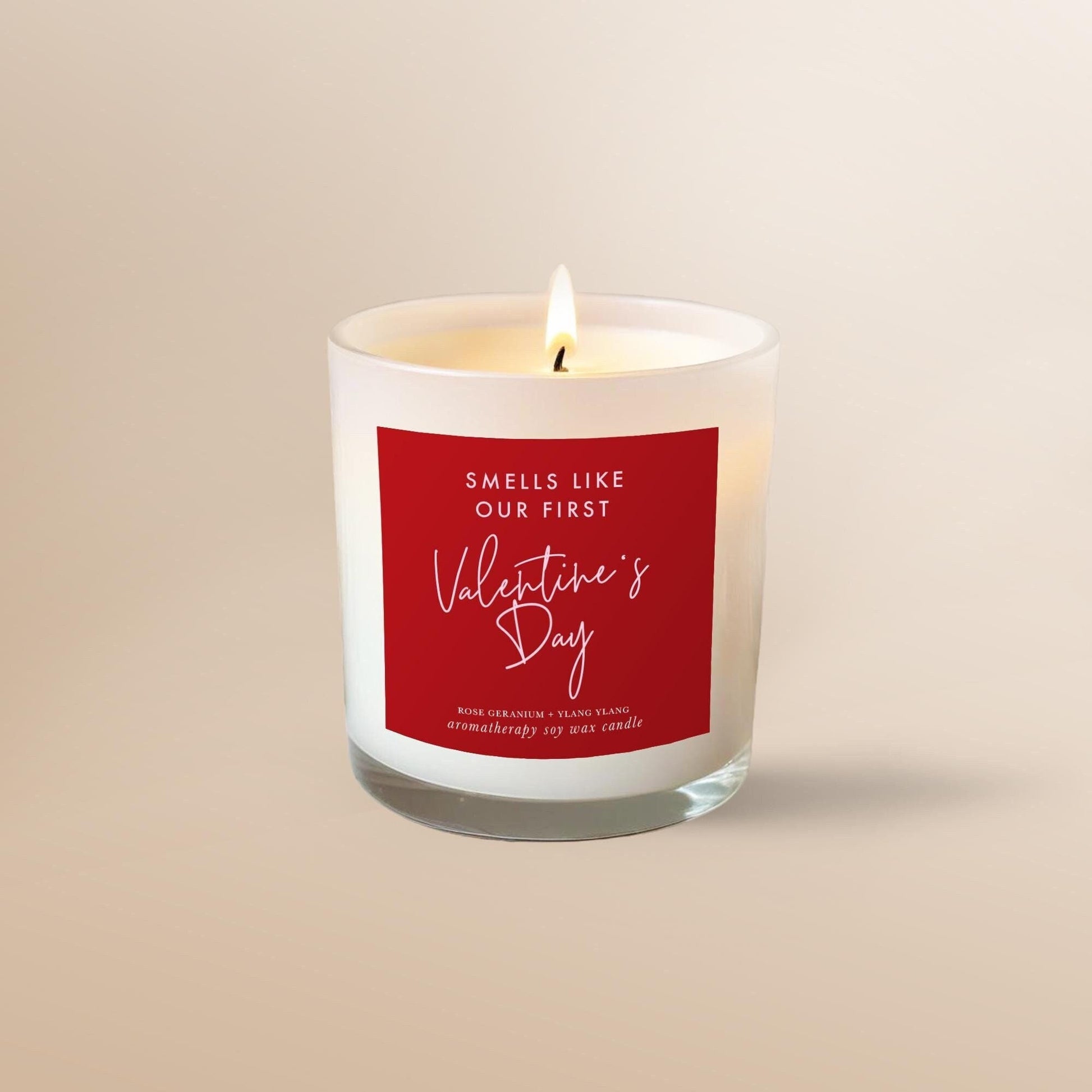 First Valentine&#39;s Day Gift, Valentines Day Aromatherapy Candle, Gift for him, Gift for Her, Gift for Wife, Anniversary Gift