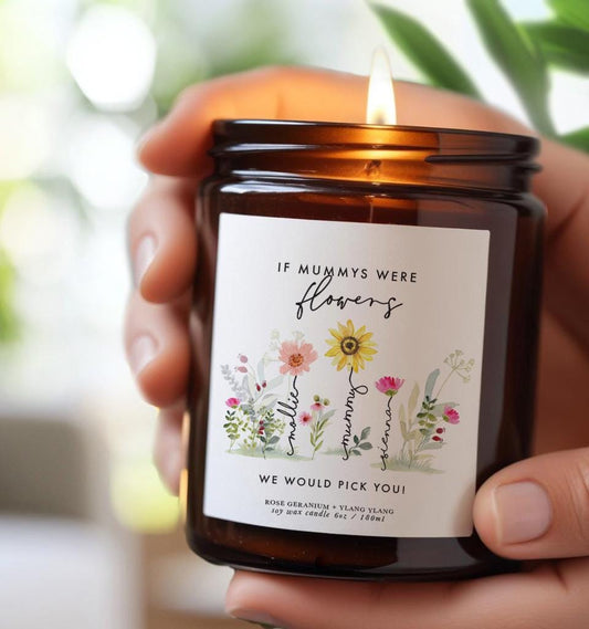 Mother&#39;s Day Personalised Candle Gift, Aromatherapy Candle Gift, Gift for Mummy, Mother&#39;s Day present, Mummy Birthday, Gift from Kids
