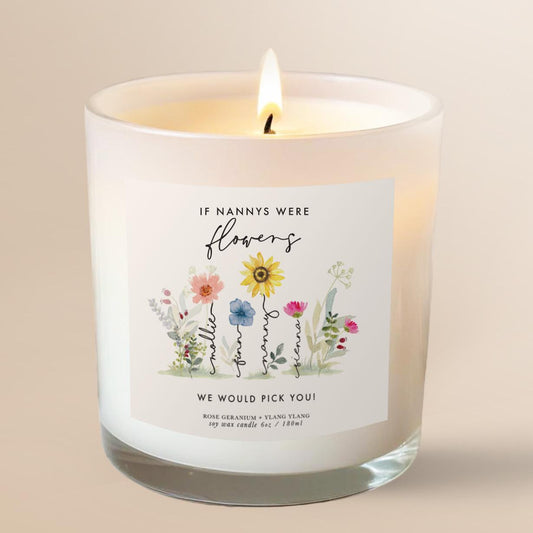 Nanny Gift for Mother&#39;s Day Personalised Candle, Aromatherapy Candle, Gift for Nan, Mothers Day present, Nanny Birthday, Gift from Grandkids