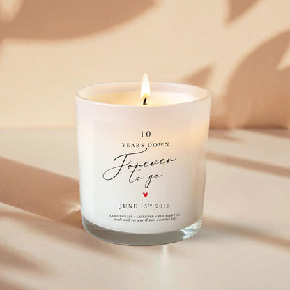 Personalized Anniversary Candle Gift: Natural Soy Wax, Essential Oils