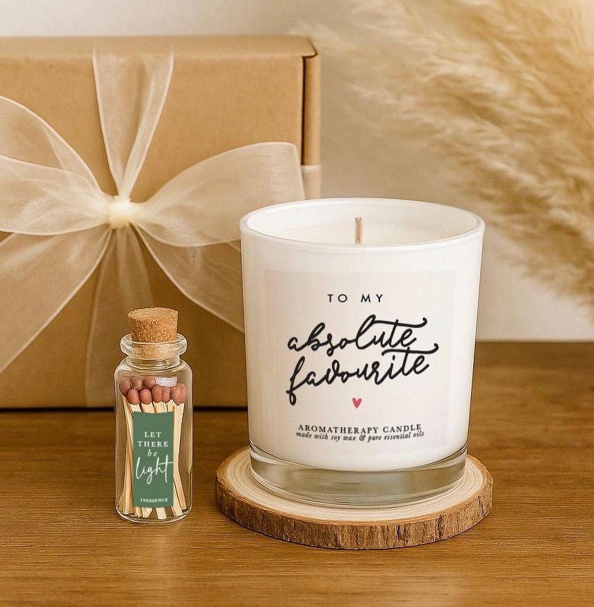 Friend Aromatherapy Candle Gift Set: Soy Wax, Essential Oils, Gift Box