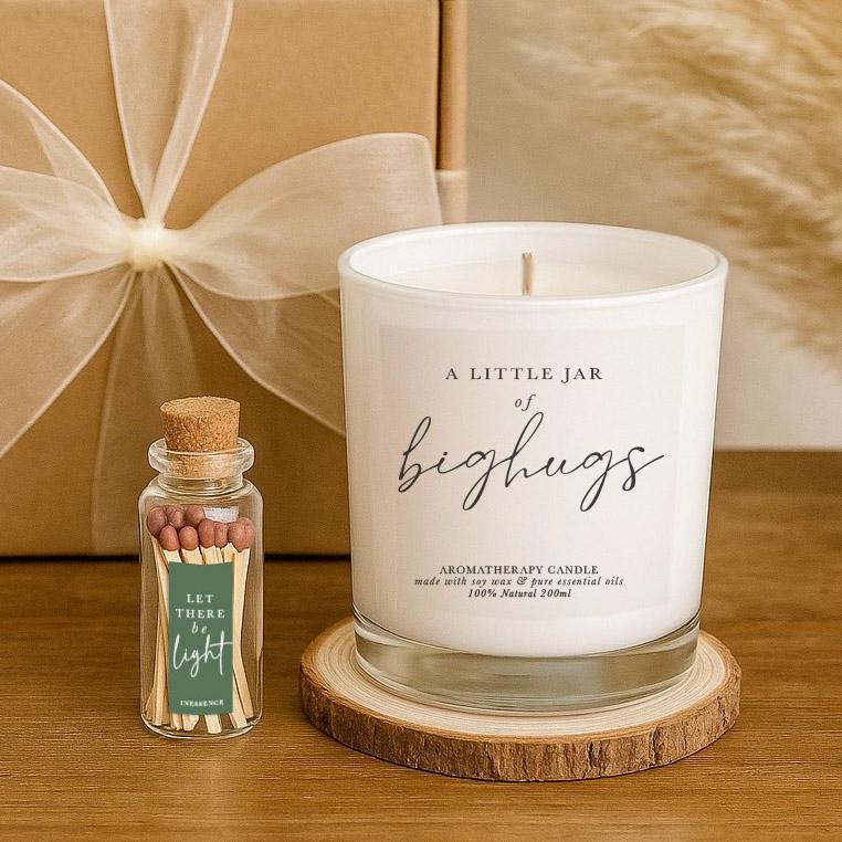 Aromatherapy Soy Candle Gift Box: Big Hugs, Comfort & Wellbeing
