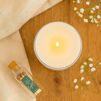 Friend Candle Gift Set: Aromatherapy Soy Wax & Matches