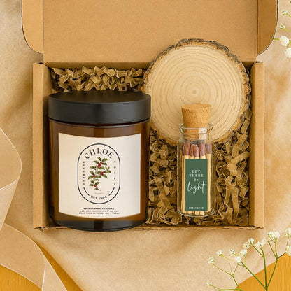 Personalised November Birth Flower Aromatherapy Candle, 100% Natural, Birthday Gift for Her