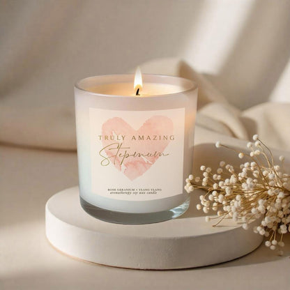 Stepmum Luxury Aromatherapy Mother’s Day Candle Gift – Essential Oils, Soy Wax, Vegan, Non Toxic