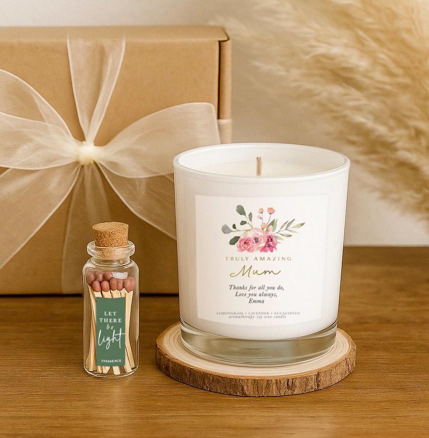 Luxury Personalised Mum Aromatherapy Candle Gift for Mum – Mother’s Day, Birthday