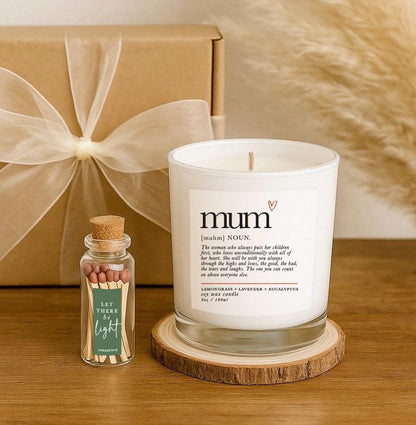 Mum Meaning Candle Gift Set – Aromatherapy Relaxation Box – Mother’s Day Birthday Appreciation