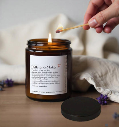 Personalised Teacher Candle Gift Set: Dictionary Difference Maker Aromatherapy Thank You Gift