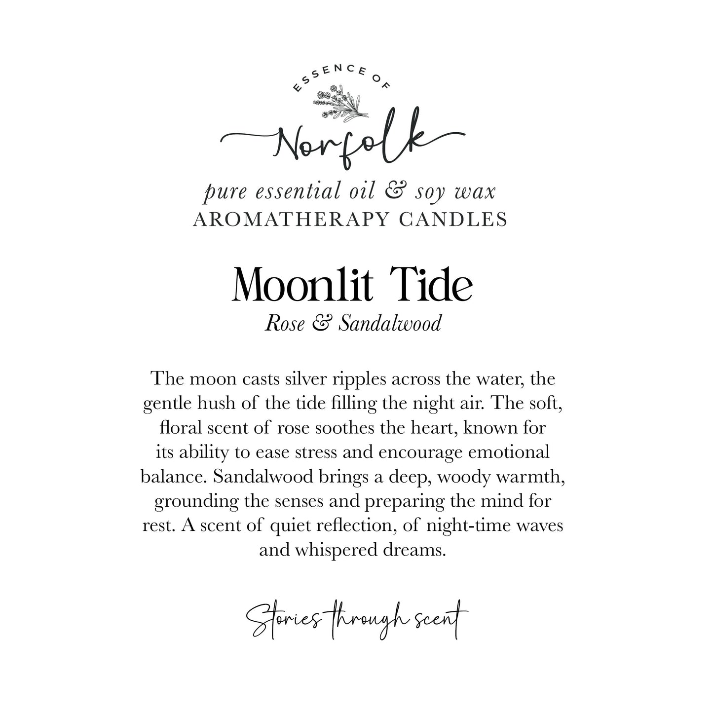 Moonlit Tide  - Rose & Sandalwood Soy Wax Candle
