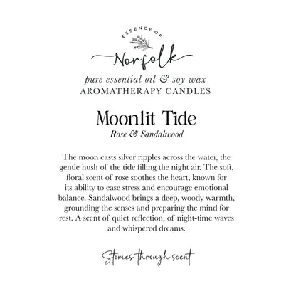 Moonlit Tide  - Rose & Sandalwood Soy Wax Candle