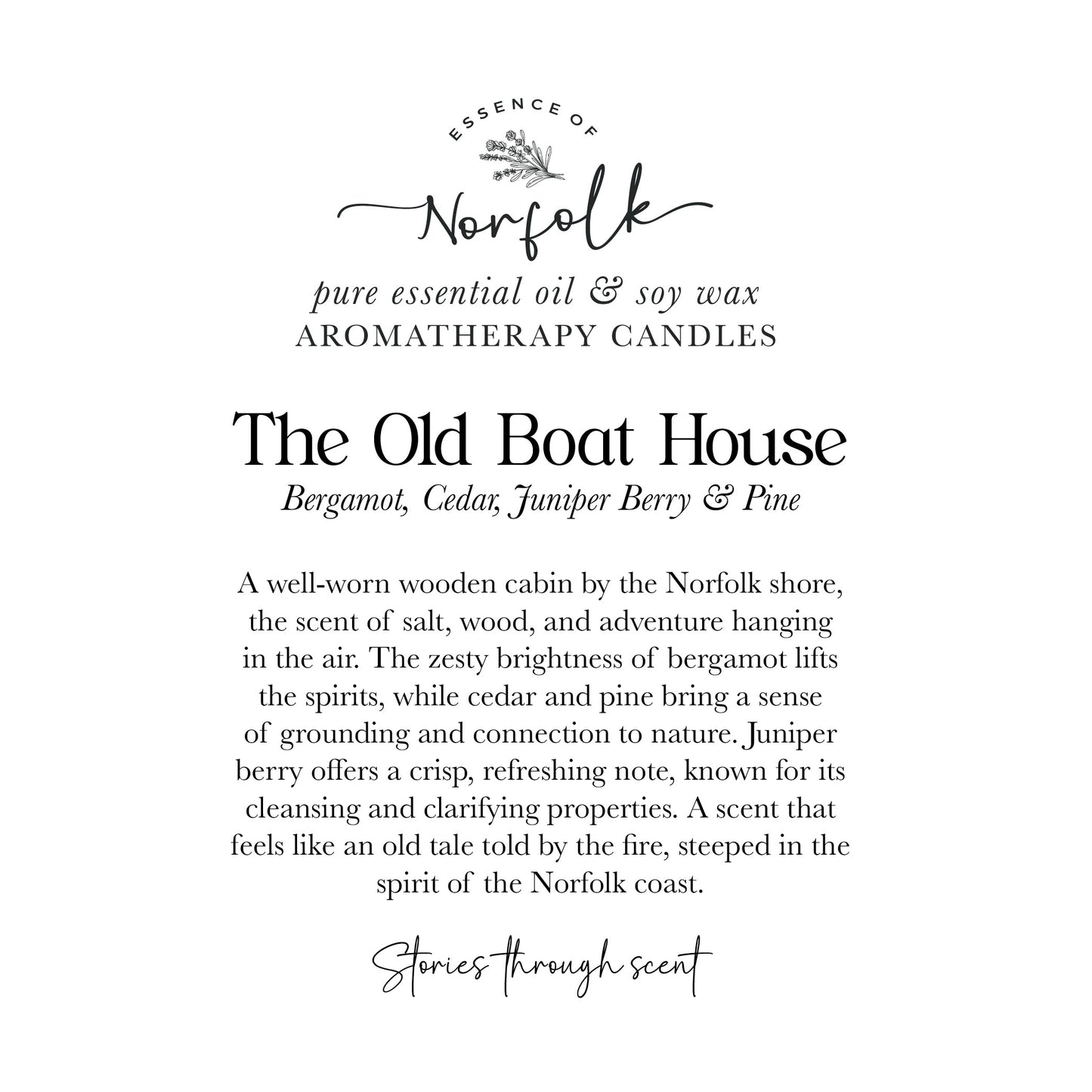 The Old Boathouse Bergamot, Cedar, Juniper Berry & Pine Soy Wax Candle