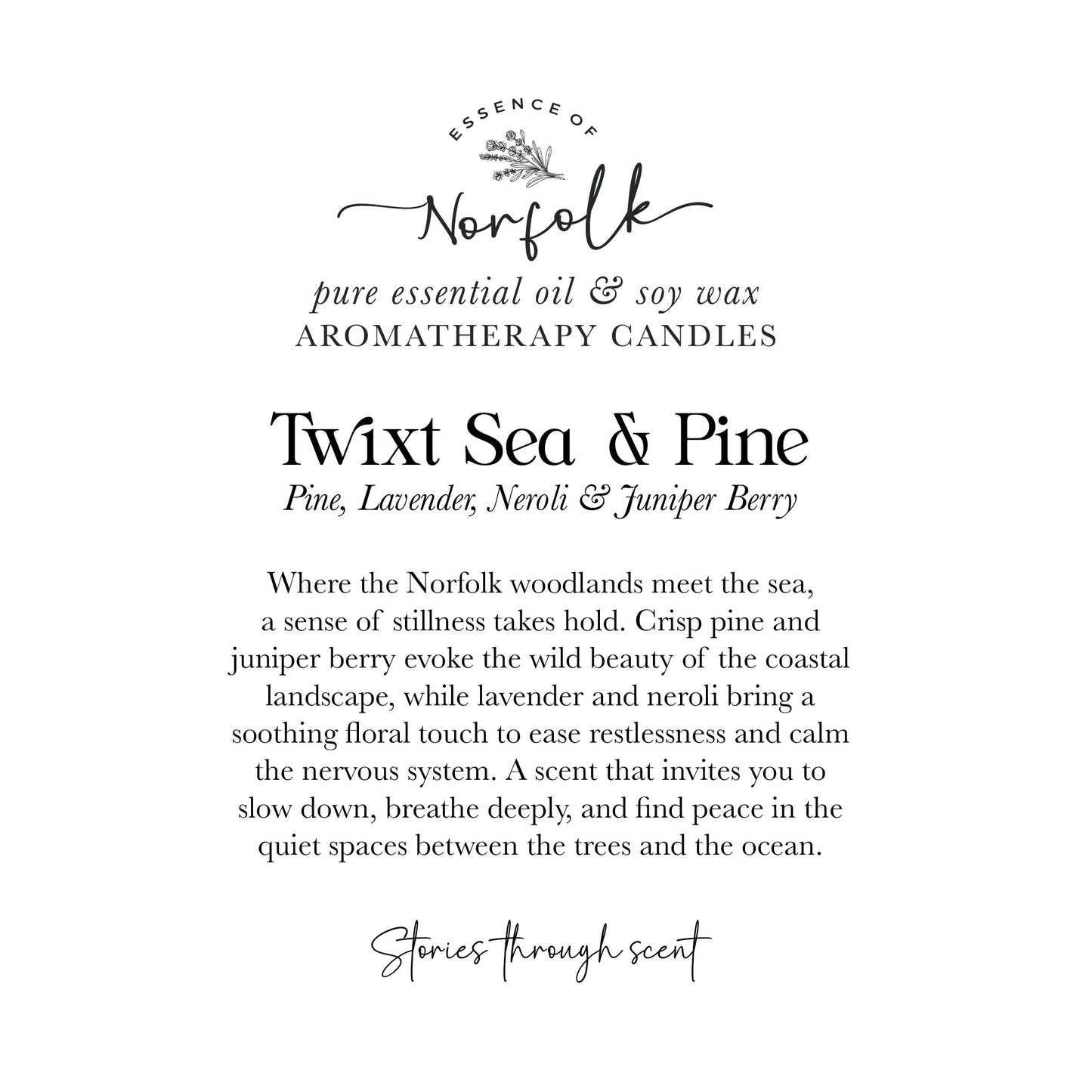 Twixt Sea & Pine  - Lavender, Neroli & Juniper Berry Soy Wax Candle
