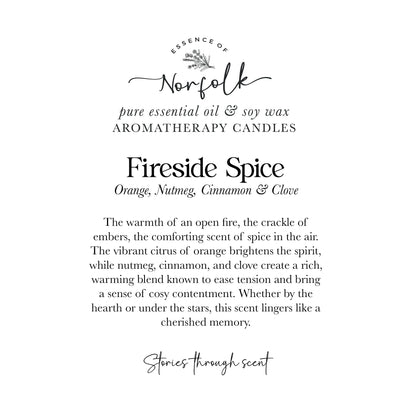 Fireside Spice Orange, Nutmeg, Cinnamon & Clove Soy Wax Candle
