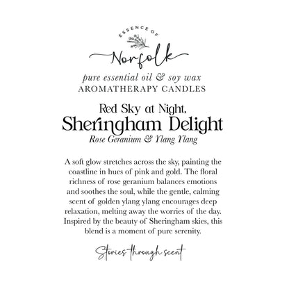 Sheringham Delight  - Rose Geranium & Ylang Ylang Soy Wax Candle