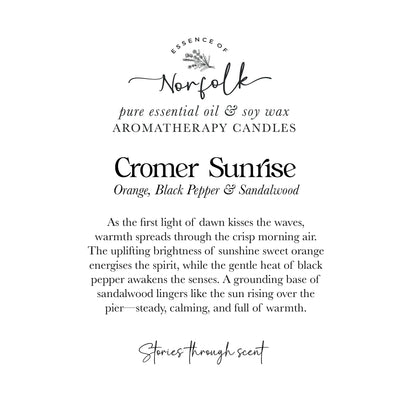 Cromer Sunrise Orange + Sandalwood + Black Pepper Soy Wax Candle